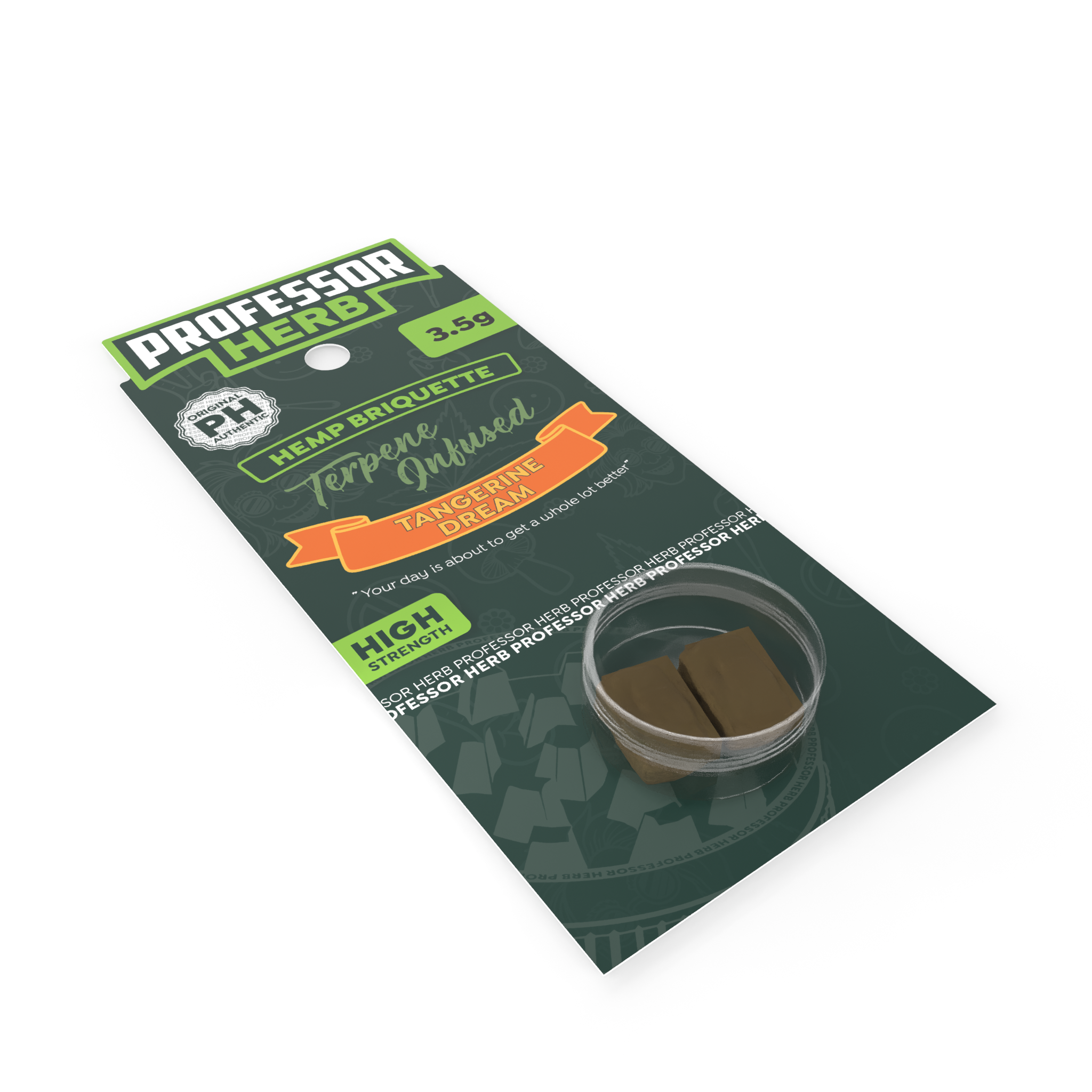 Professor Herb Hemp Briquette Hash (3.5g) - Tangerine Dream - Image 3