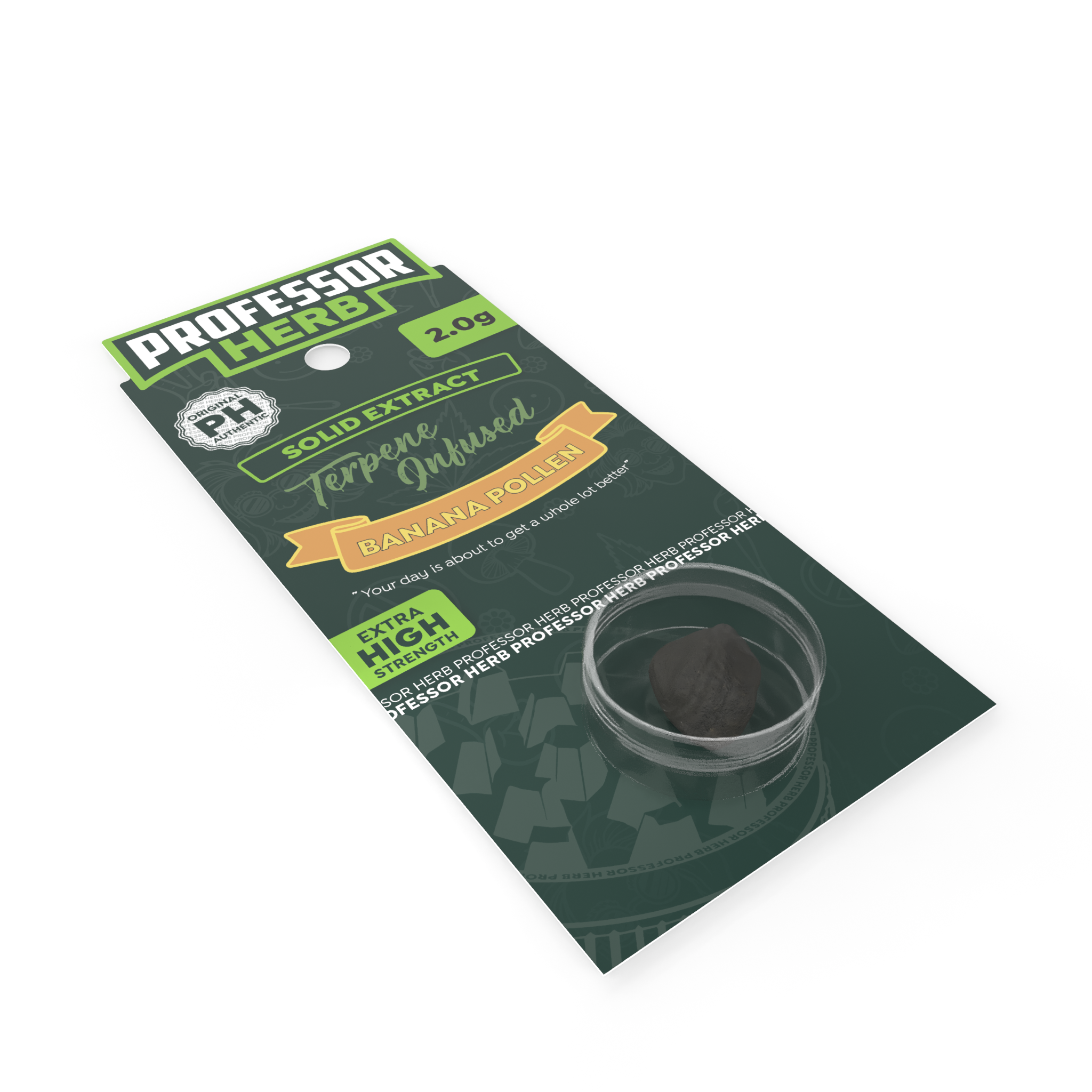 Professor Herb Hemp Solid Extract (2g) - Banana Pollen Hash (15%) - Image 3