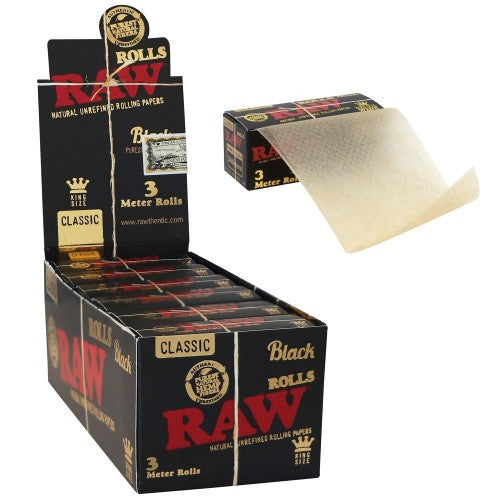 RAW Black 3M Roll Rolling Paper - Image 2