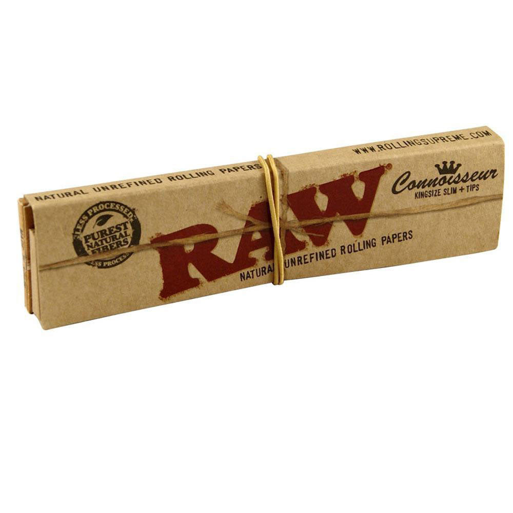 RAW Connoisseur Classic Rolling Papers & Tips