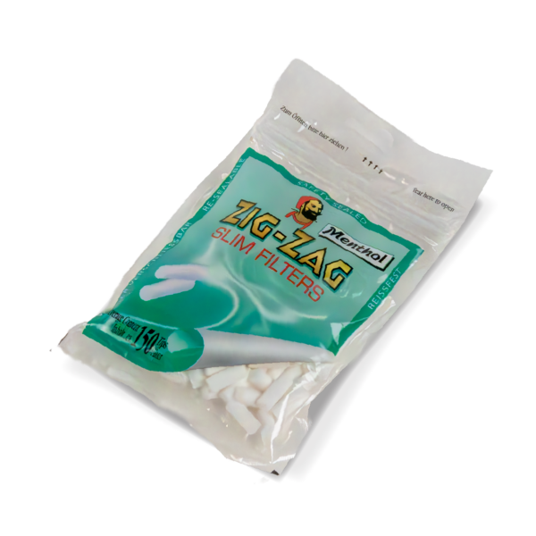 Zig Zag Filters: Menthol - Slim (Bag of 150 Tips)
