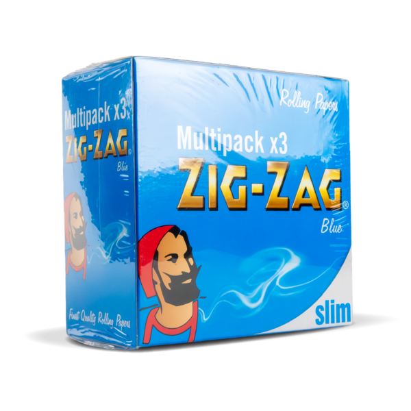 Zig Zag Rolling Papers Multipack: Blue King Size Slim — 12pcs Full Box