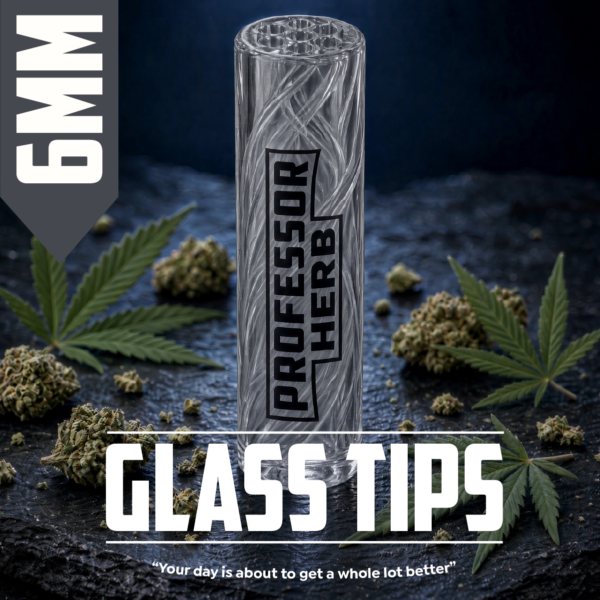 Professor Herb: 6mm Glass Tip — Black