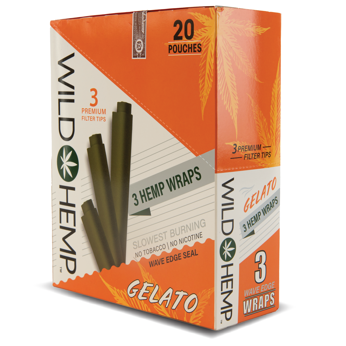 Wild Hemp: 3 Hemp Wraps (20 Pack)