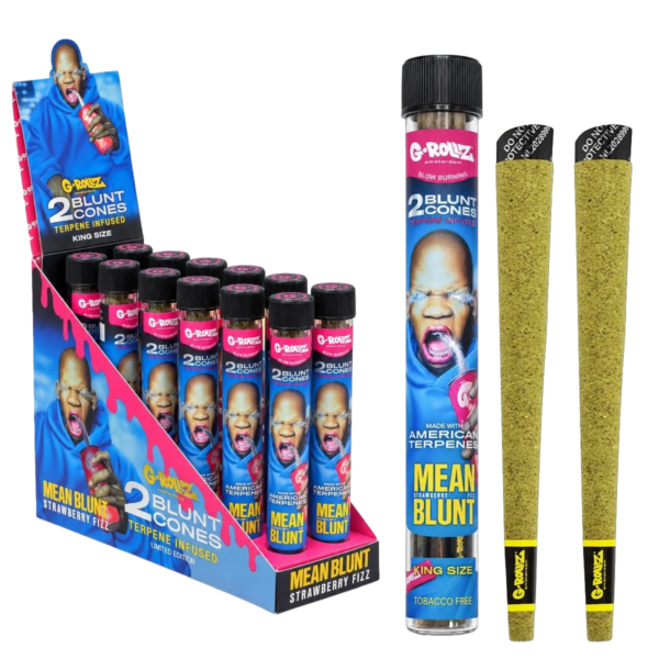 G-Rollz Mean Blunt Strawberry Fizz Blunt Cones (2 Pack) — 12 Pack